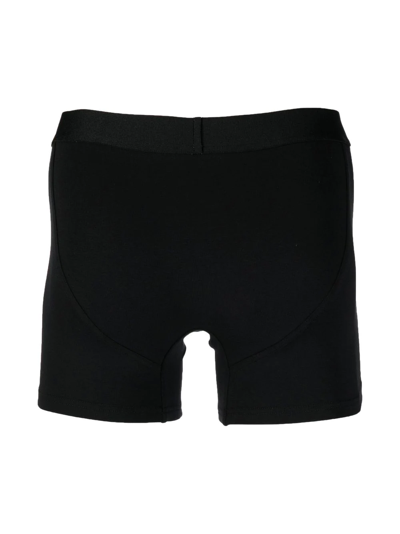 Shop Balenciaga Logo-waistband Boxer Shorts In Black