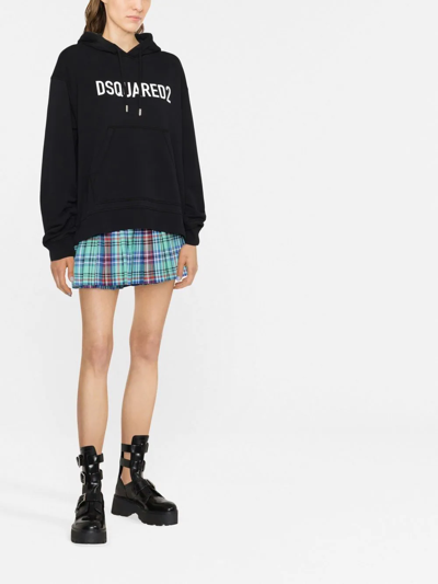 Dsquared2 Woman Black Hoodie With Logo In Black