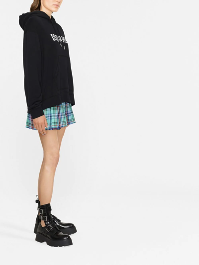 Dsquared2 Woman Black Hoodie With Logo In Black
