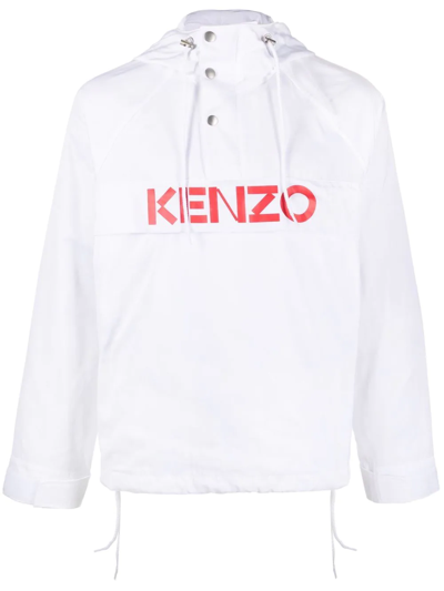 Shop Kenzo Logo-print Lightweight Jacket In White