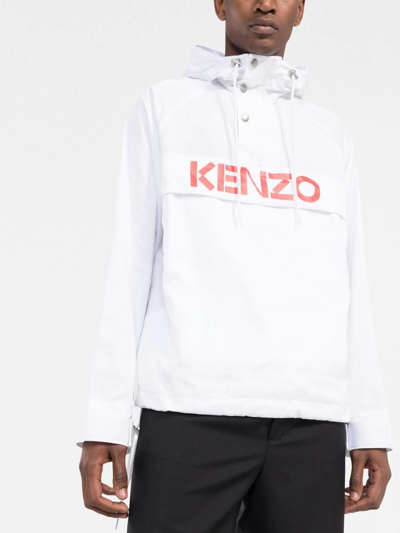 Shop Kenzo Logo-print Lightweight Jacket In White