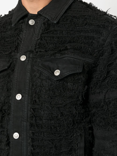 Alyx X Blackmeans Shred-detail Denim Jacket In Black