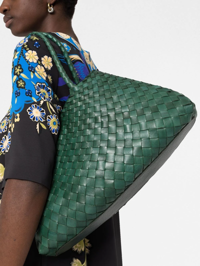 Dragon Diffusion Santa Croce Tote Bag In Green