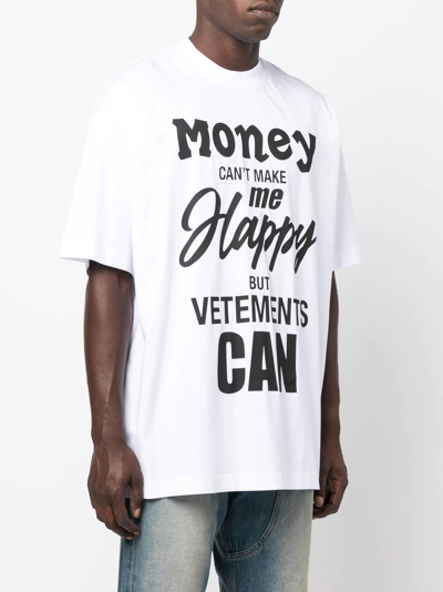 Shop Vetements Graphic-print Short-sleeve T-shirt In White