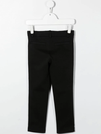 Shop Givenchy Logo-tape Straight-leg Trousers In Black