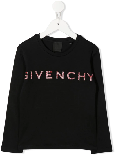 Shop Givenchy Long Sleeve T-shirt In Black