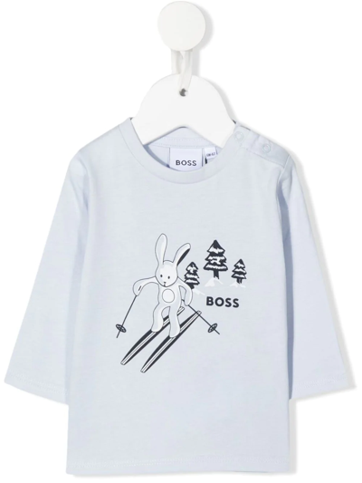 Shop Bosswear Long Sleeve T-shirt In Blue
