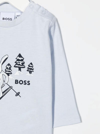Shop Bosswear Long Sleeve T-shirt In Blue