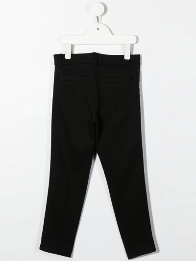 LOGO织带直筒长裤