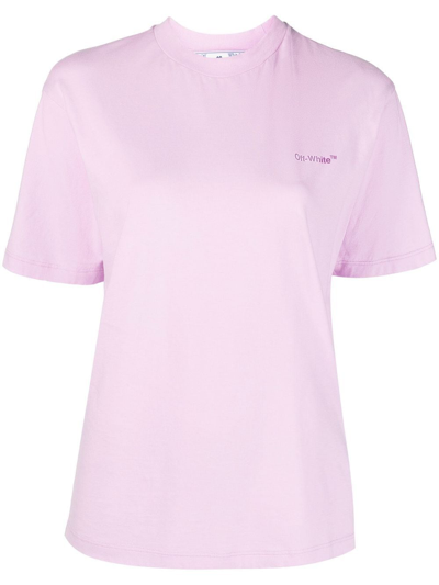 Shop Off-white Off White T-shirts And Polos Lilac