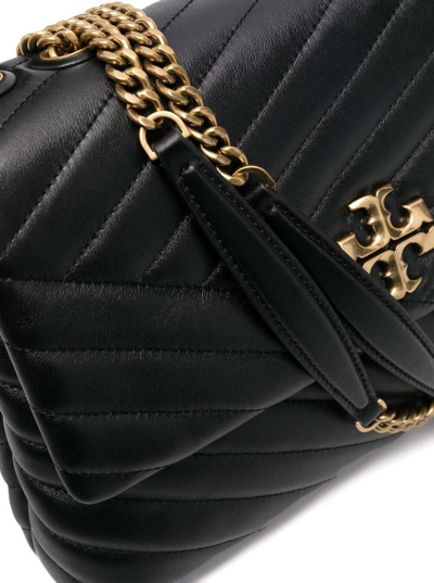 Shop Tory Burch Kira Black Chevron Leather Crossbody Bag  Woman