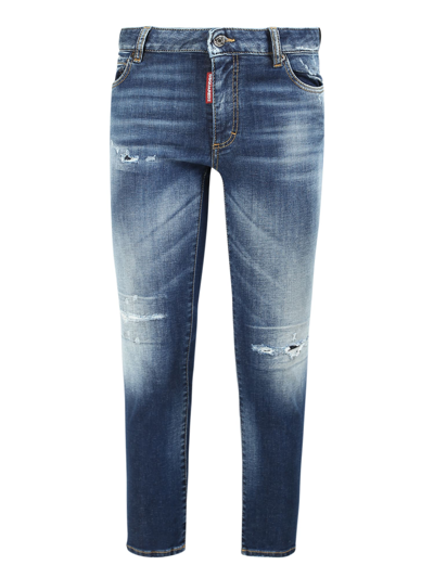 Shop Dsquared2 Slim Twiggy Cut Jeans In Blue