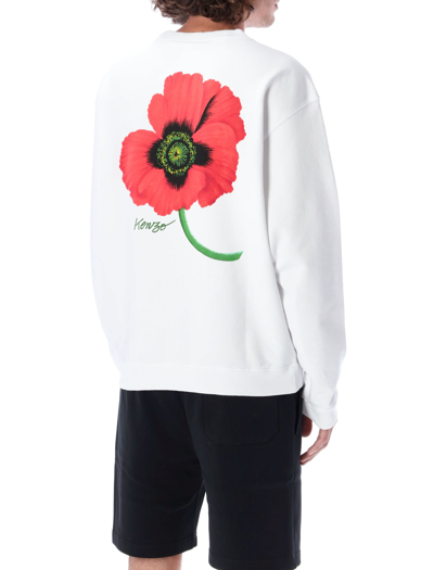 Shop Kenzo Poppy Sweatshirt In White