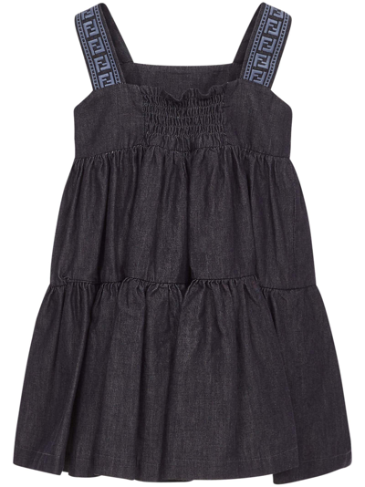 Shop Fendi Dress In Blue