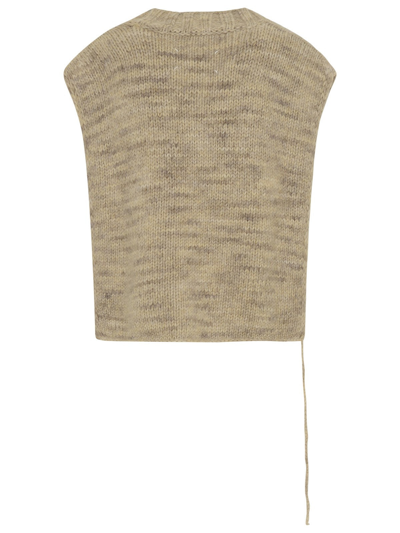Maison Margiela Alpaca, Cotton, And Wool Sweater Vest In Neutral | ModeSens