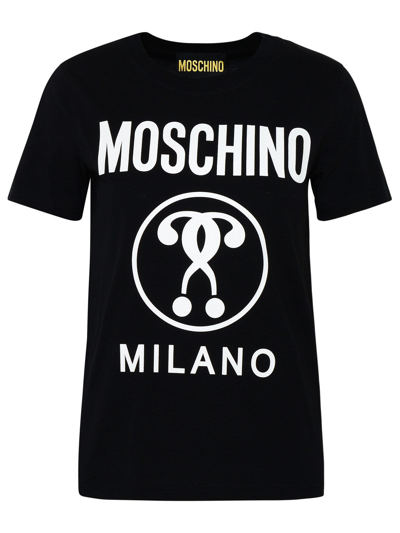 Shop Moschino T-shirt Maxi Logo In Black