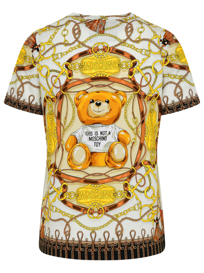 Shop Moschino T-shirt Stampa Orso In Beige