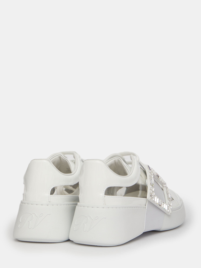 Shop Roger Vivier Viv' Skate Pvc Sneakers In White