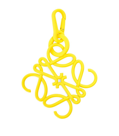 Shop Loewe Metal Anagram Charm In Yellow