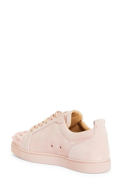Louis junior spike low trainers Christian Louboutin Pink size 41 EU in  Suede - 31592464