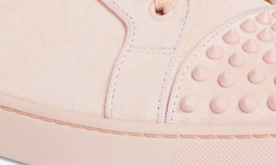 Shop Christian Louboutin Louis Junior Spikes Sneaker In Rosy/ Rosy Mat