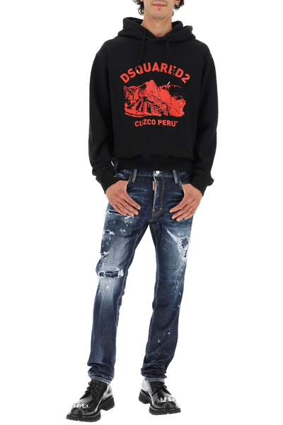 Shop Dsquared2 Cuzco Hoodie In Black,red