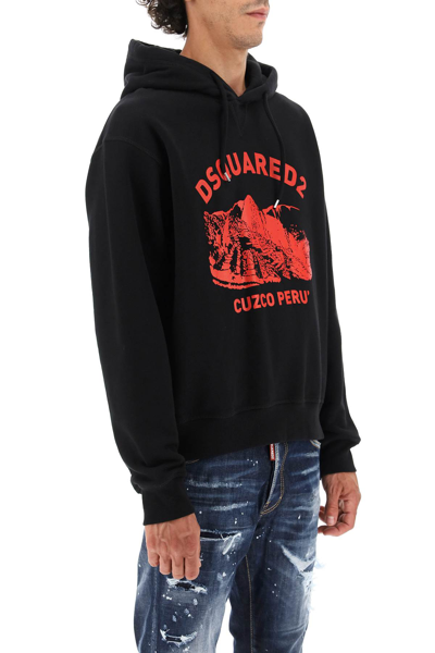 Shop Dsquared2 Cuzco Hoodie In Black,red