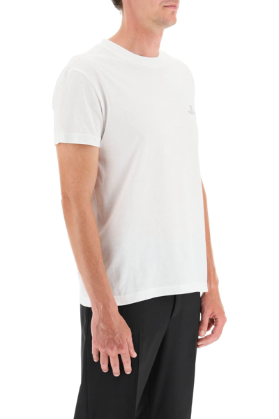 Shop Valentino Vlogo T-shirt In White