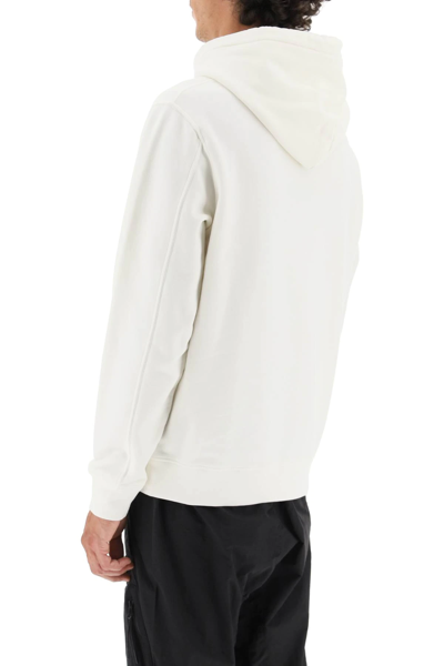 Shop C.p. Company Logo-embroidered Hoodie In White