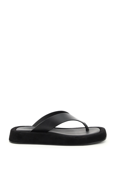 Shop The Row Ginza Thong Mules In Black