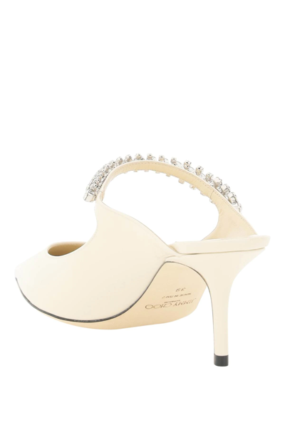 Jimmy Choo Womens Linen Bing 65 Crystal-embellished Patent-leather 