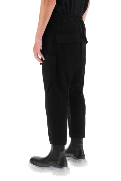 Shop Rick Owens Organic Cotton Cargo Pants In Black