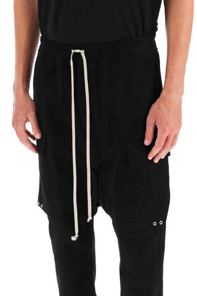 Shop Rick Owens Organic Cotton Cargo Pants In Black