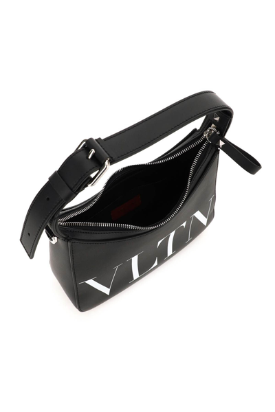 Shop Valentino Vltn Hobo Bag In Black