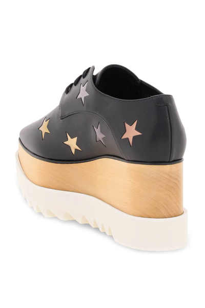 Shop Stella Mccartney Elyse Lace-up Shoes With Stars In Black