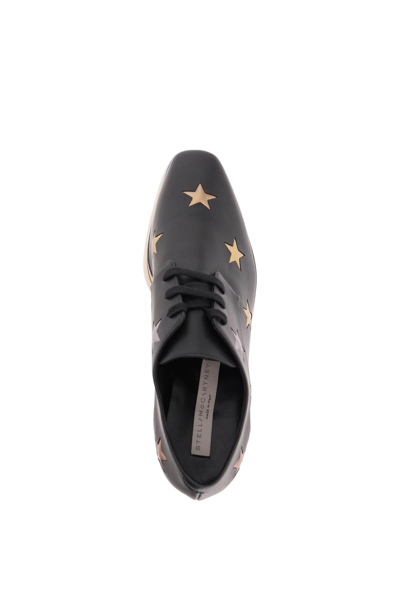 Shop Stella Mccartney Elyse Lace-up Shoes With Stars In Black