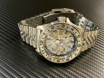 Pre-owned Seiko Custom  Nh70 Mod “the Terminator” Automatic Watch - Hand Made Glass Dial