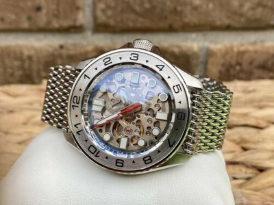 Pre-owned Seiko Custom  Nh70 Mod “the Terminator” Automatic Watch - Hand Made Glass Dial
