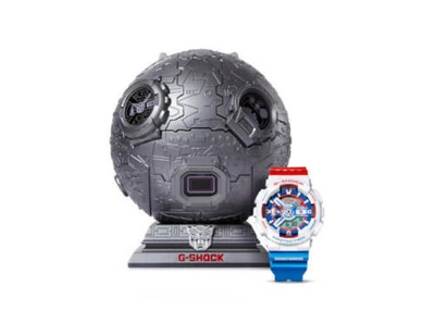 Pre-owned Casio Transformers X G-shock Optimus Prime Ga-110opt22-7pft Helmet Packaging