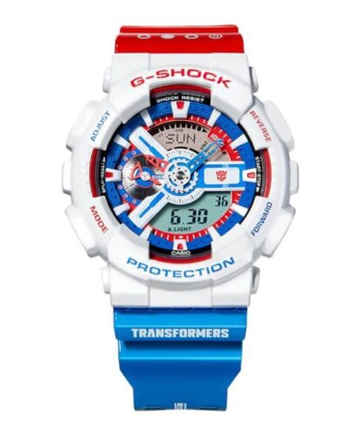 Pre-owned Casio Transformers X G-shock Optimus Prime Ga-110opt22-7pft Helmet Packaging
