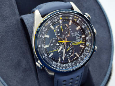 Pre-owned Citizen Blue Angels A-t At8020-03l Eco-drive Radio Controlled Men's Watch