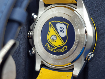 Pre-owned Citizen Blue Angels A-t At8020-03l Eco-drive Radio Controlled Men's Watch