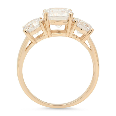 Pre-owned Pucci 3.45ct Round Simulated Diamond Engagement Promise Solitaire Ring 14k Yellow Gold In White/colorless