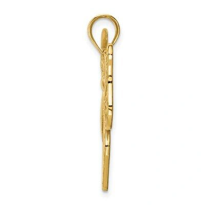 Pre-owned Superdealsforeverything Real 14kt Yellow Gold Polished Large Butterfly Pendant