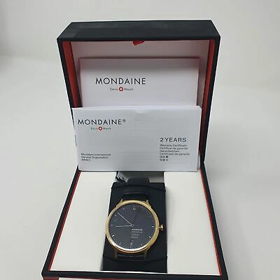 Pre-owned Mondaine Mh1.l2221.lb Helvetica No1 Light Watch