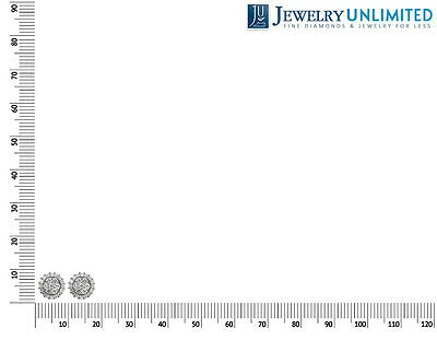 Pre-owned Jewelry Unlimited Unisex 14k Yellow Gold Round Genuine Diamond Cluster Stud Earrings 0.65ct 8mm