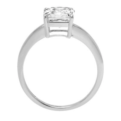 Pre-owned Pucci 1.4ct Asscher Simulated Diamond Solitaire Statement Promise Ring 14k White Gold
