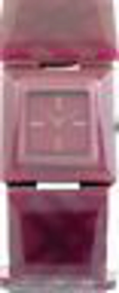 Pre-owned Burberry Authentic  Pink,magenta Acrylic,resin Signature Bracelet Watch-bu4925