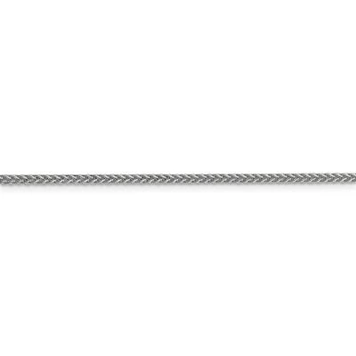 Pre-owned Superdealsforeverything Real 14kt White Gold 2mm Semi-solid 3-wire Wheat Chain; 18 Inch; Lobster Clasp