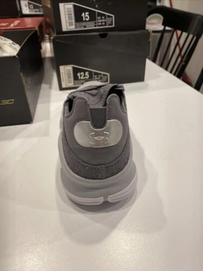 Pre-owned Under Armour Team Issue  Cal Golden Bears Ua Tb Curry 4 Low 3021707-104 Sz 16 In Gray